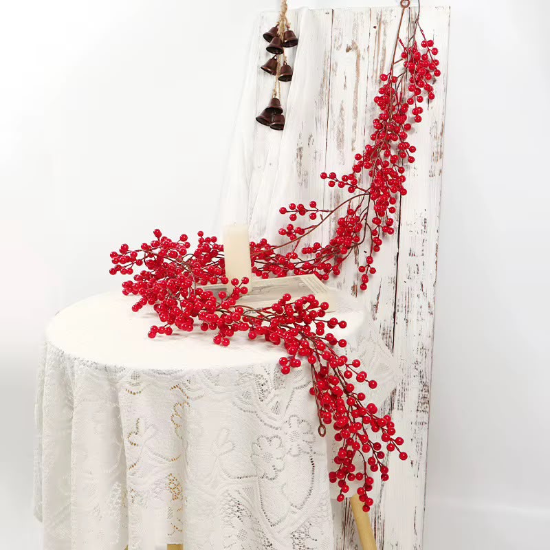 195cm Artificial Christmas Berries Decor Garland