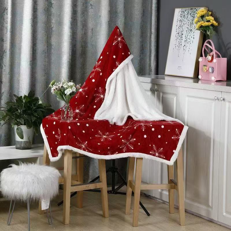 Christmas Snowflake Sherpa Throw Blanket