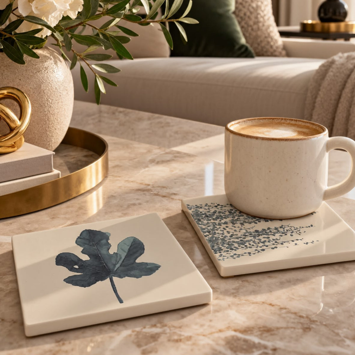4Pcs Ceramic Coaster Set