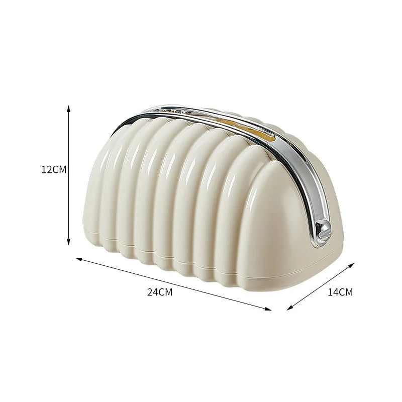 Creamy-White Shell Shaped Tissue Box