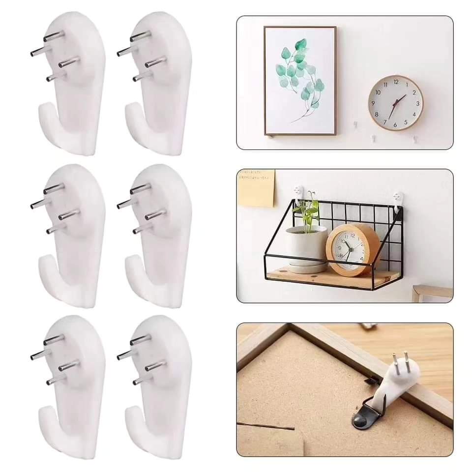 Multipurpose wall hooks designed for hanging heavy artwork and images securely in home and office settings.