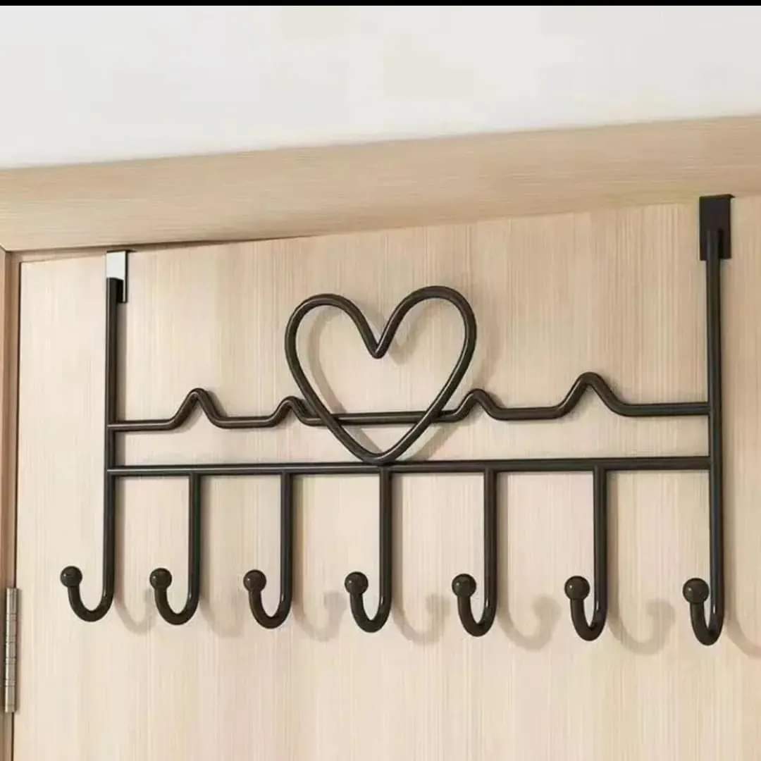 Metallic over the door hanger