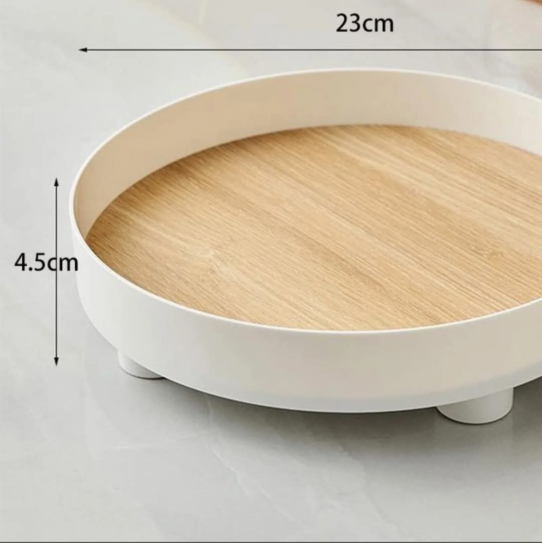 Fluted Round Acrylic Multipurpose Cosmetic Tray
