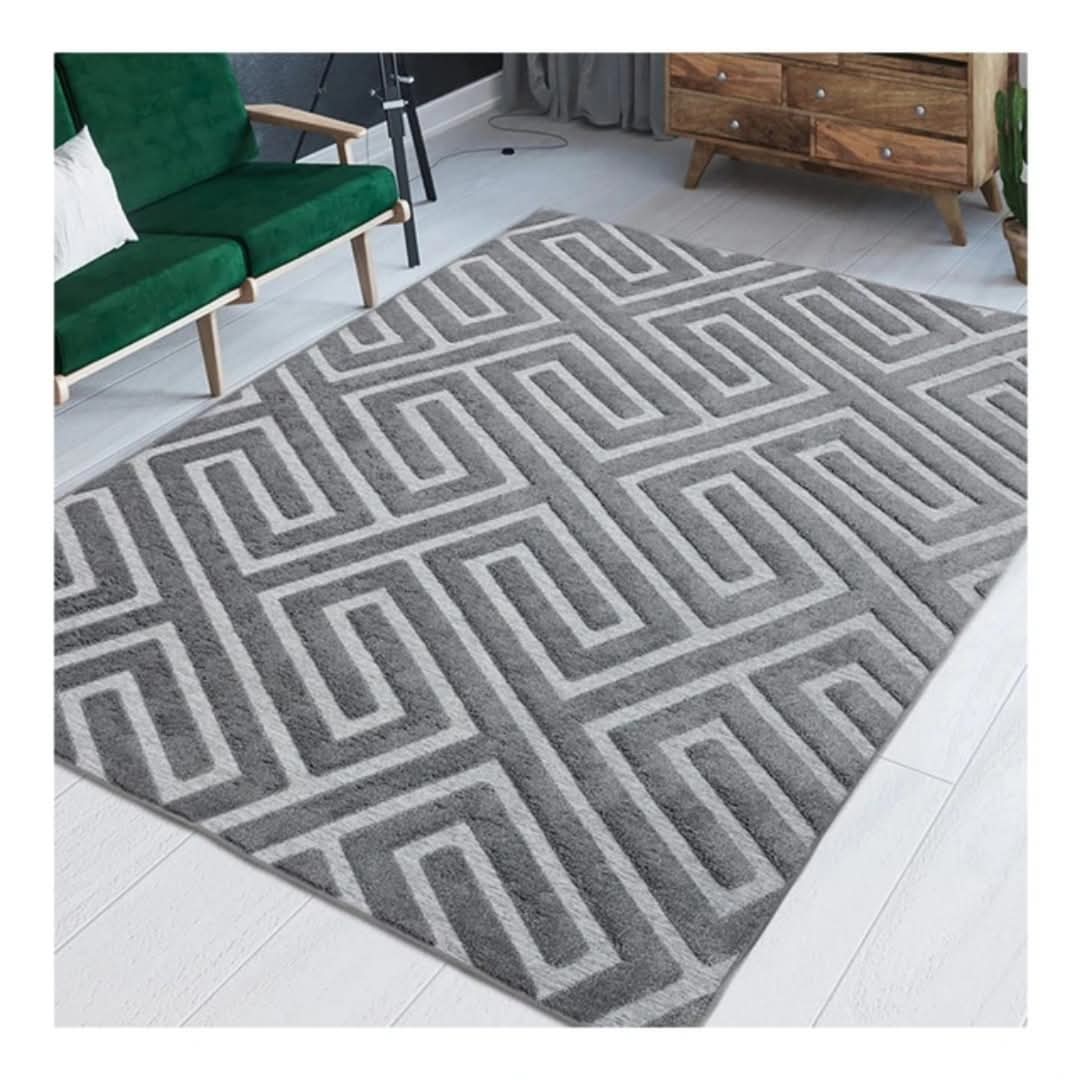 Microfiber 3D Design Area Rug
