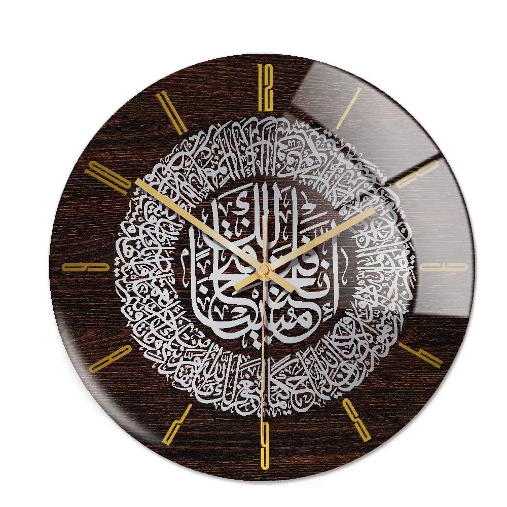 3D Circular Islamic Acrylic Wall Clock