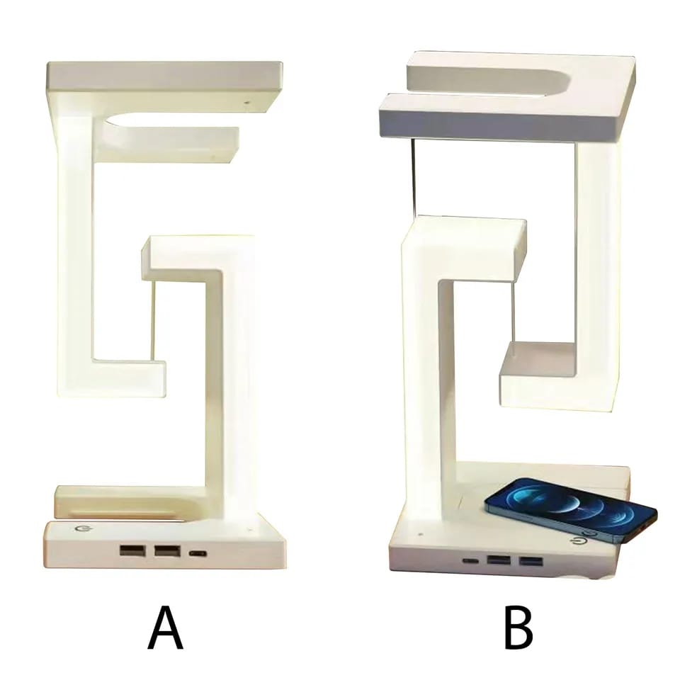 LED Antigravity Night Light with Wireless Charger
