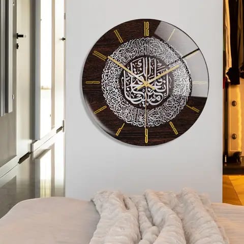 3D Circular Islamic Acrylic Wall Clock