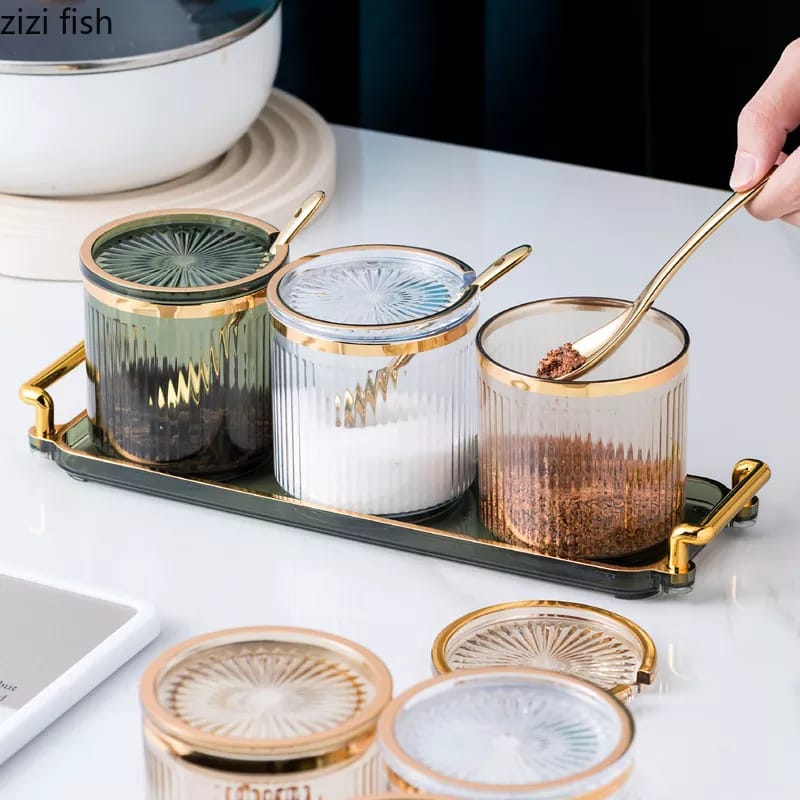 Acrylic seasoning cannisters set