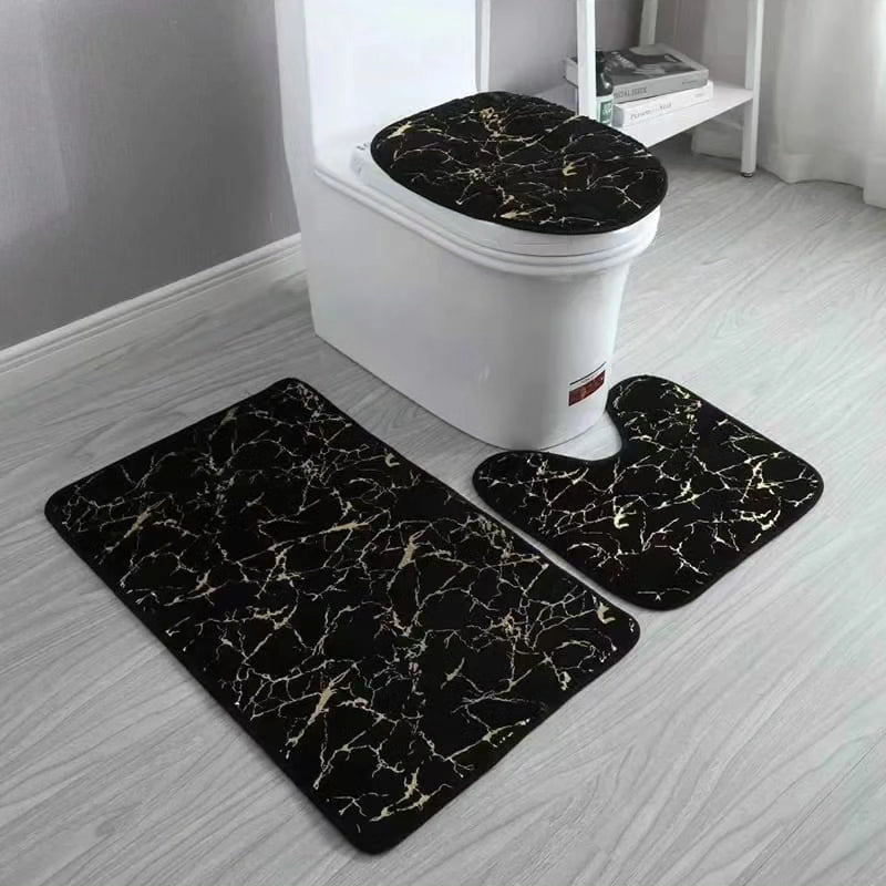 Marble Pattern 3pcs Bathroom Mats