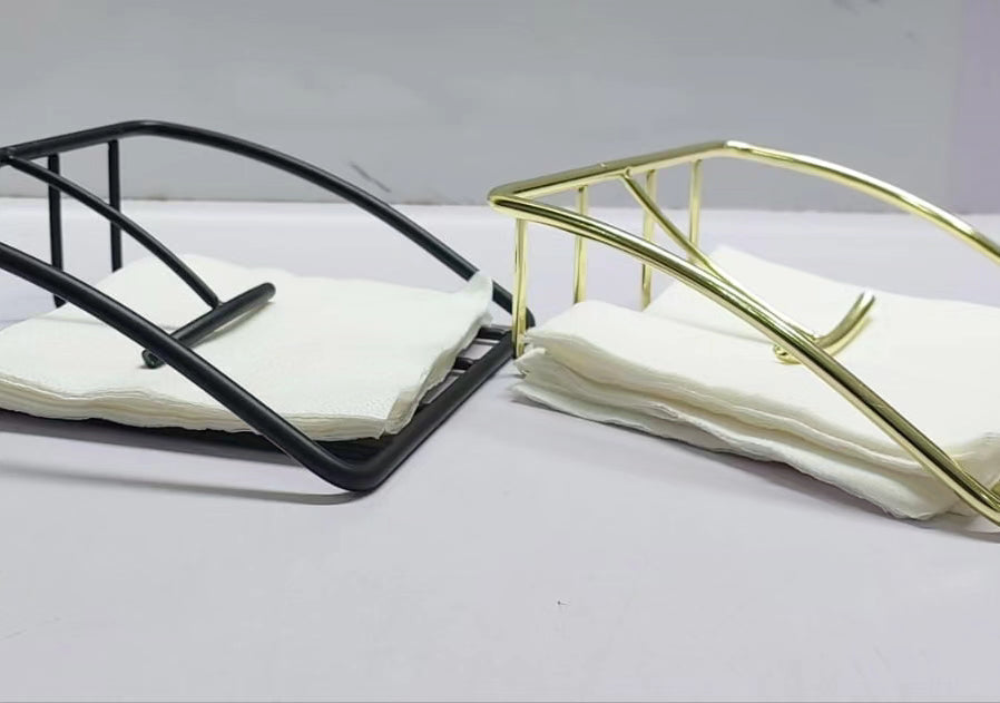 Simple Square Metallic Serviette Holder