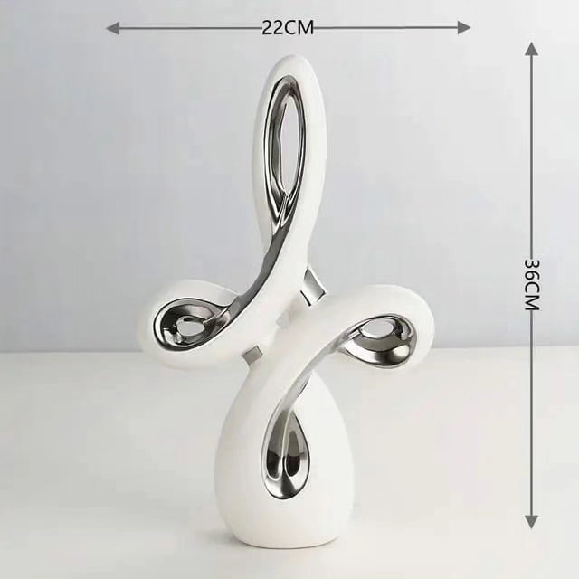 Nordic Silver Plated Ceramic Ornament