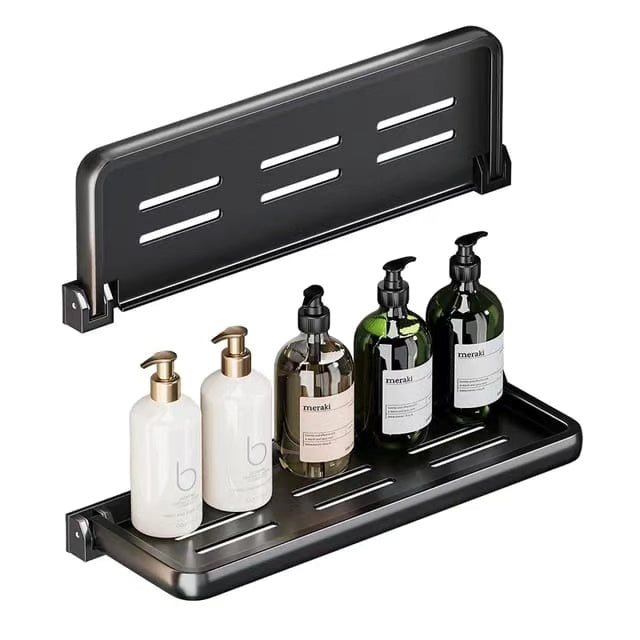 Foldable Metallic Rectangular Multi-purpose Floating shelf 1pc