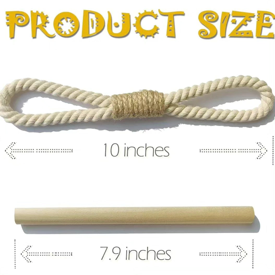 2-Piece Nautical Style Rope Curtain Tiebacks with Wooden Pin