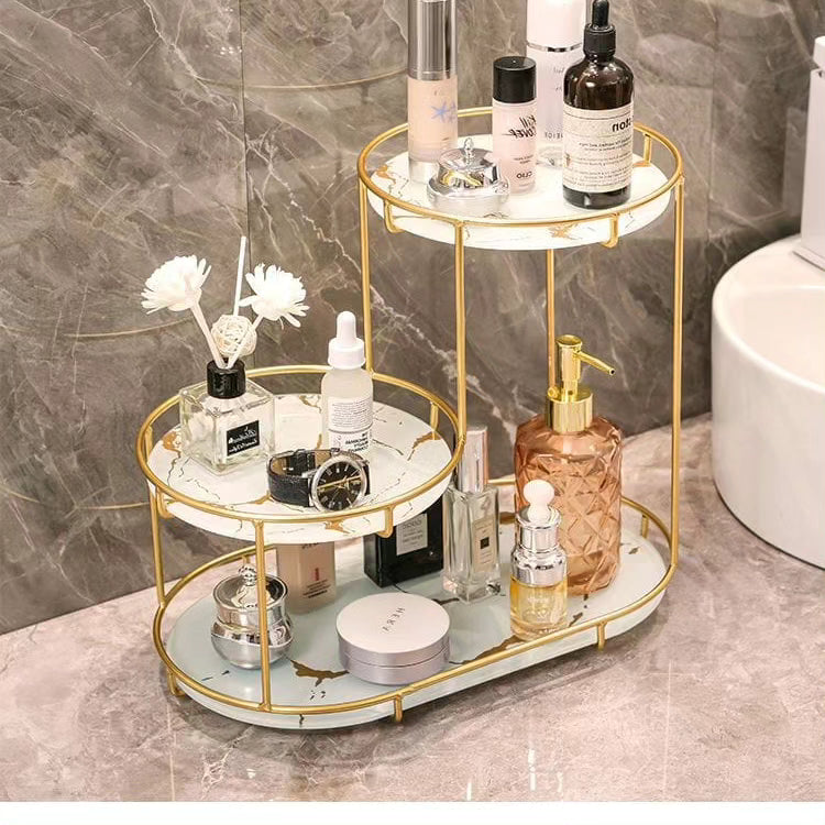 2-Tier Luxury Birdcage Style Makeup and Cosmetic Organizer