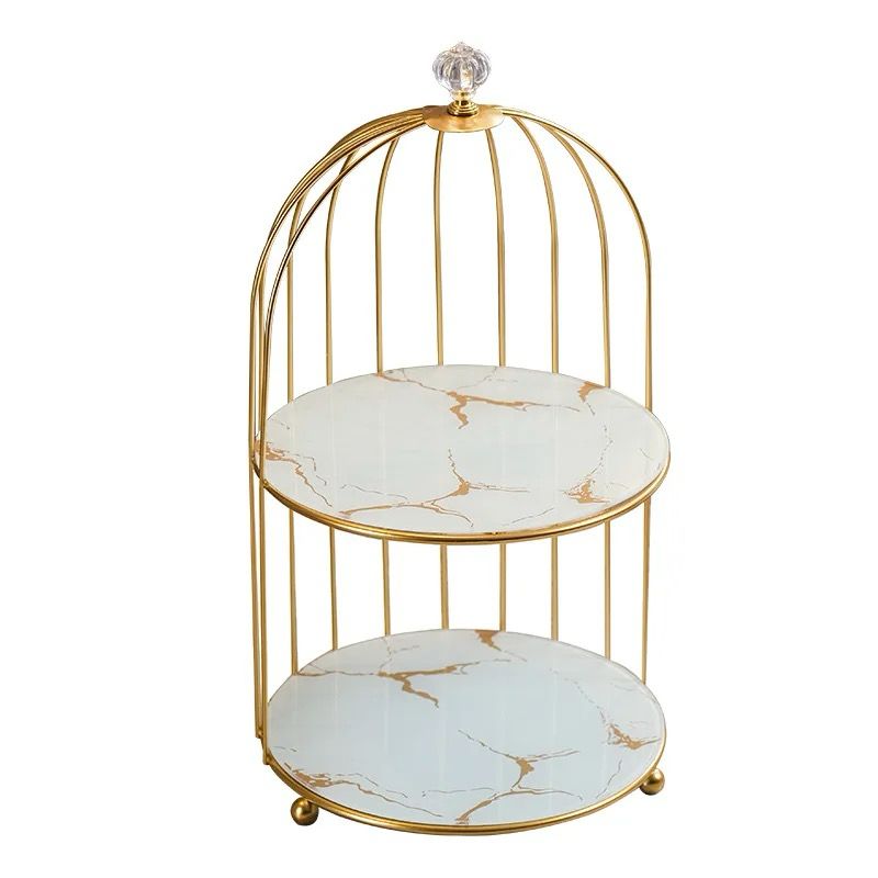 2-Tier Luxury Birdcage Style Makeup and Cosmetic Organizer