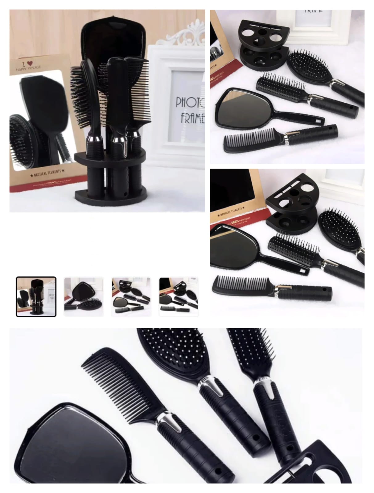 5-Piece Professional Hair Styling and Dressing Set with Stand