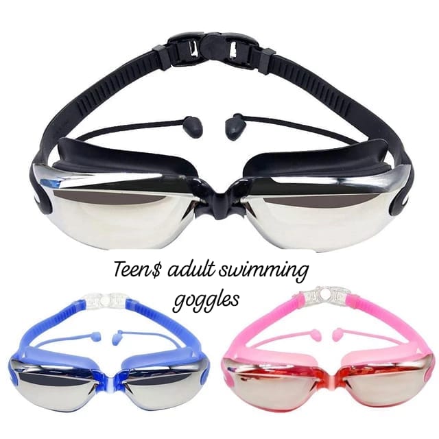 Anti-Fog Mirrored Swimming Goggles for Teens and Adults
