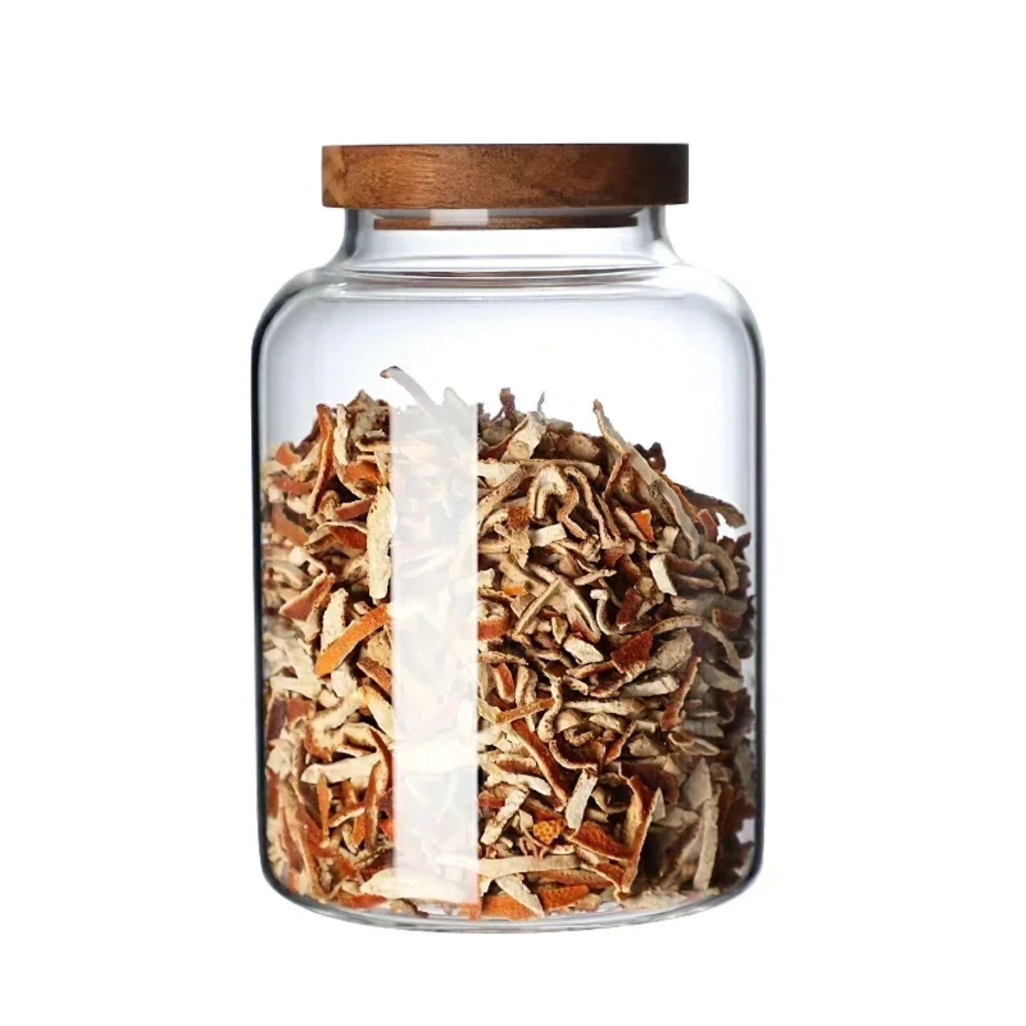 3L Acacia Lid Borosilicate Glass Storage Jar gha