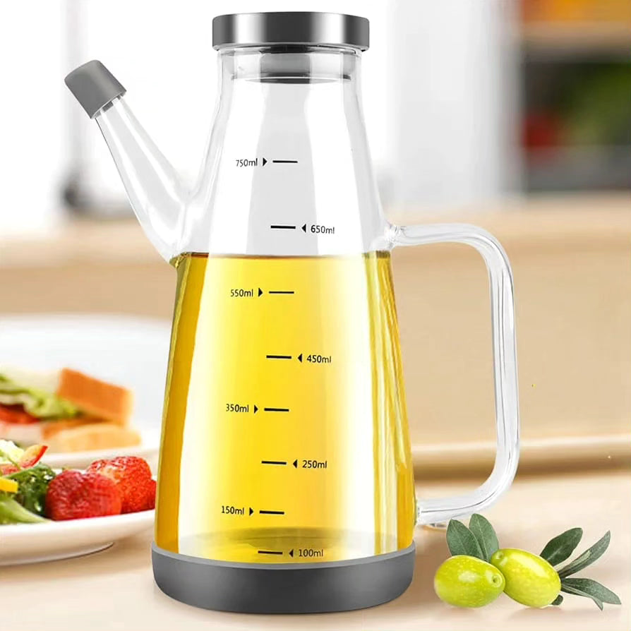 Borosilicate Glass Oil Bottle with Silicone Base