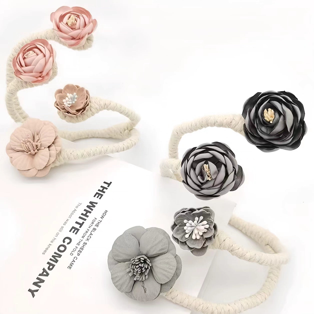 Handmade Flower and Branch Curtain Buckle