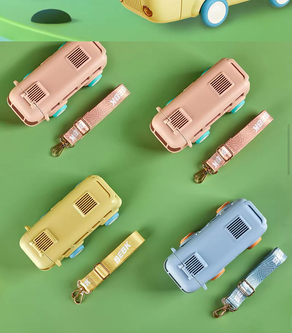 School bus themed water bottle