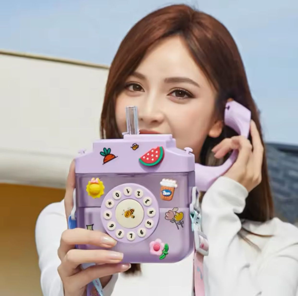 Cute phone themed water bottle Gha