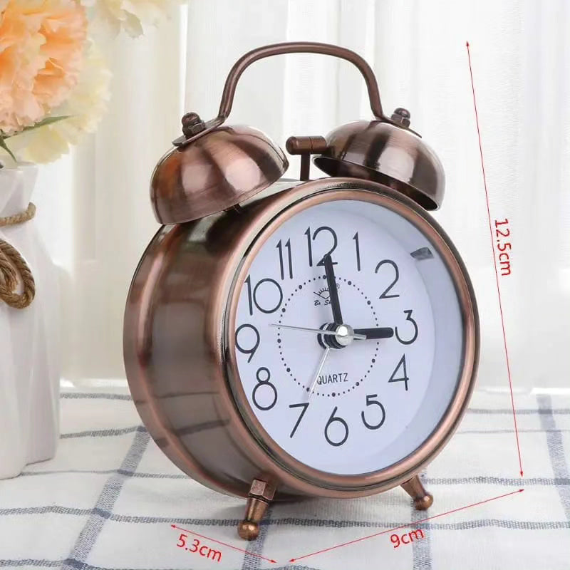 Bedside Retro Twin Bell Desktop Alarm Clock