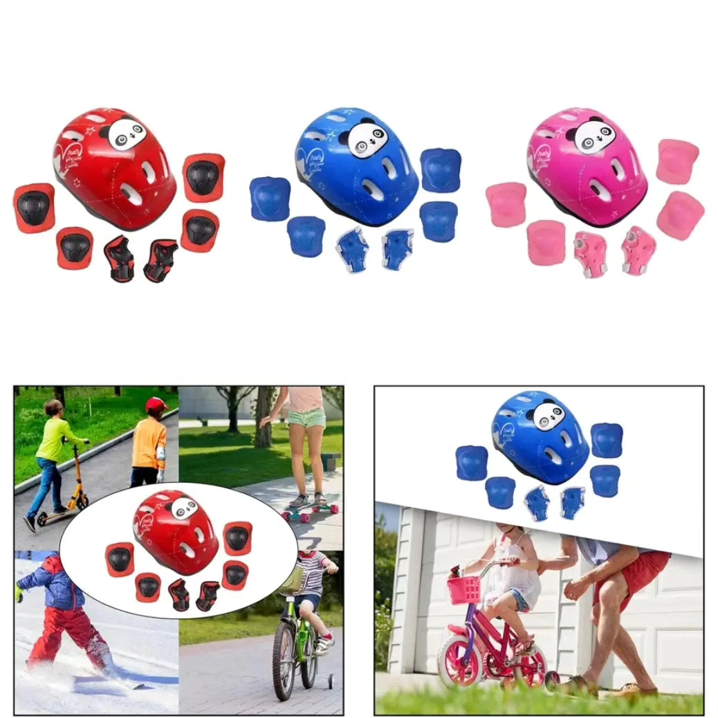 Kids helmet and guards set
