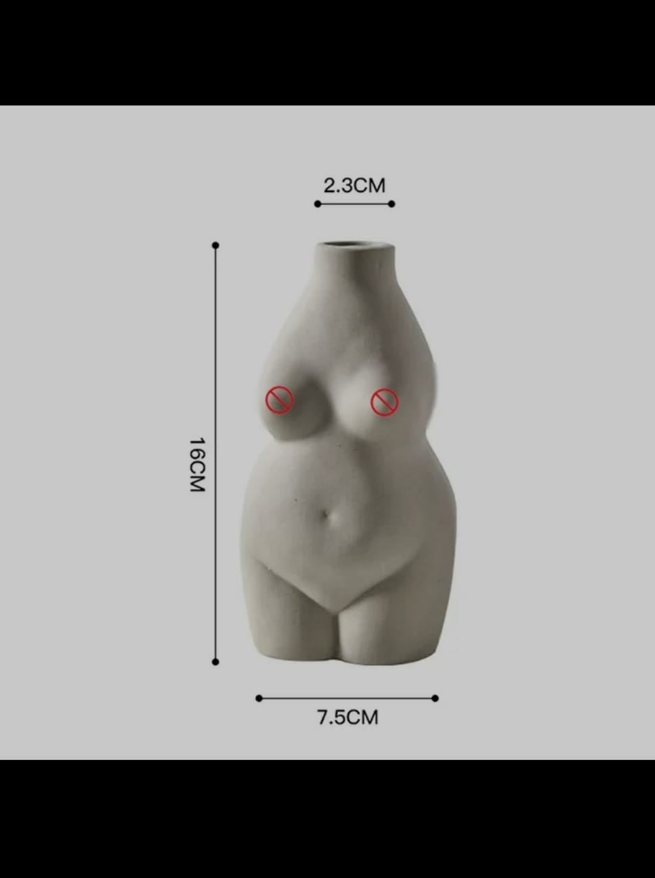 Resin Sculptural Body Art Vase