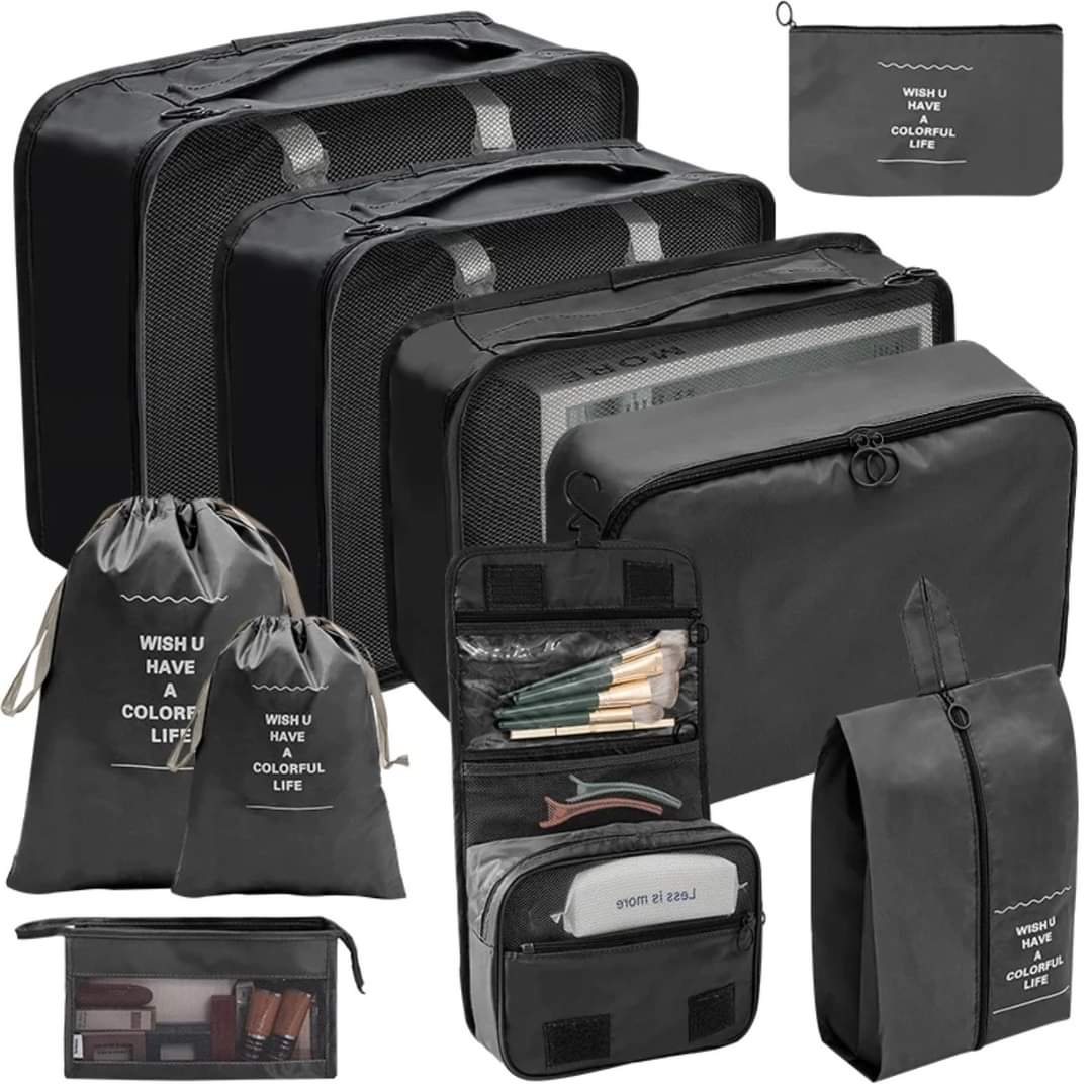 10-Piece Luggage Travel Suitcase Organizer Set