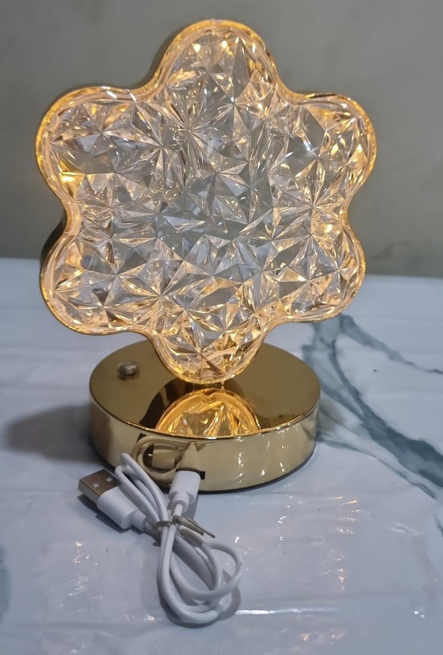Rechargeable Crystal Geometric Table Lamp