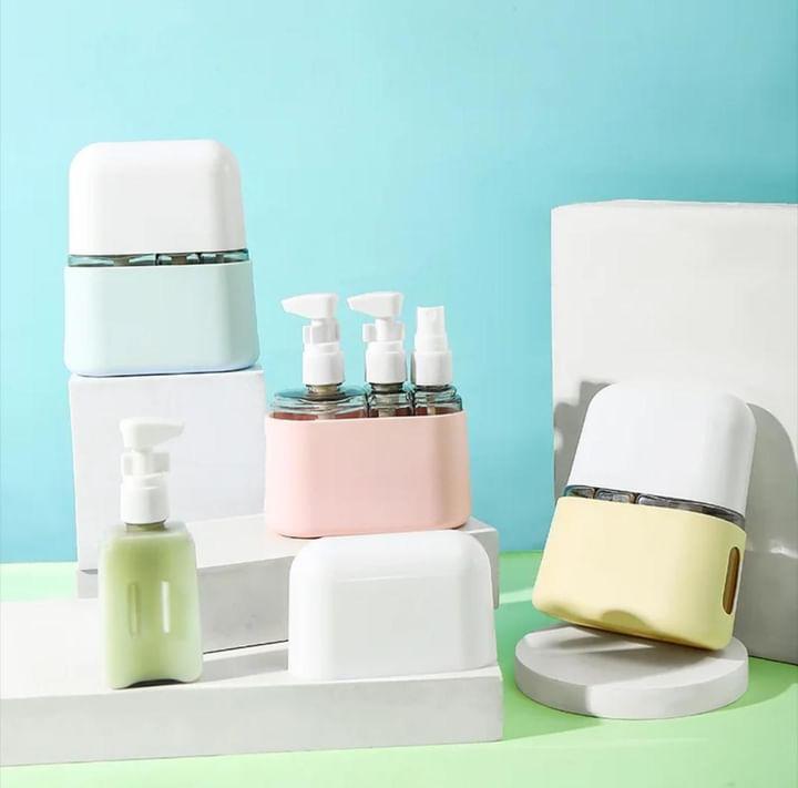 4-in-1 Auto-Rotating Portable Travel Liquid Dispenser Set