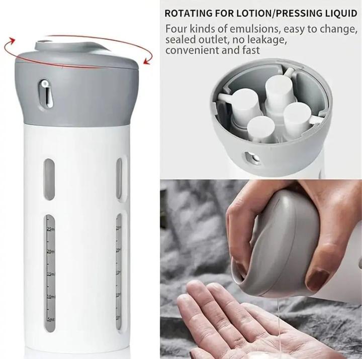 4-in-1 Leakproof Travel Dispenser Bottle and Lotion Set