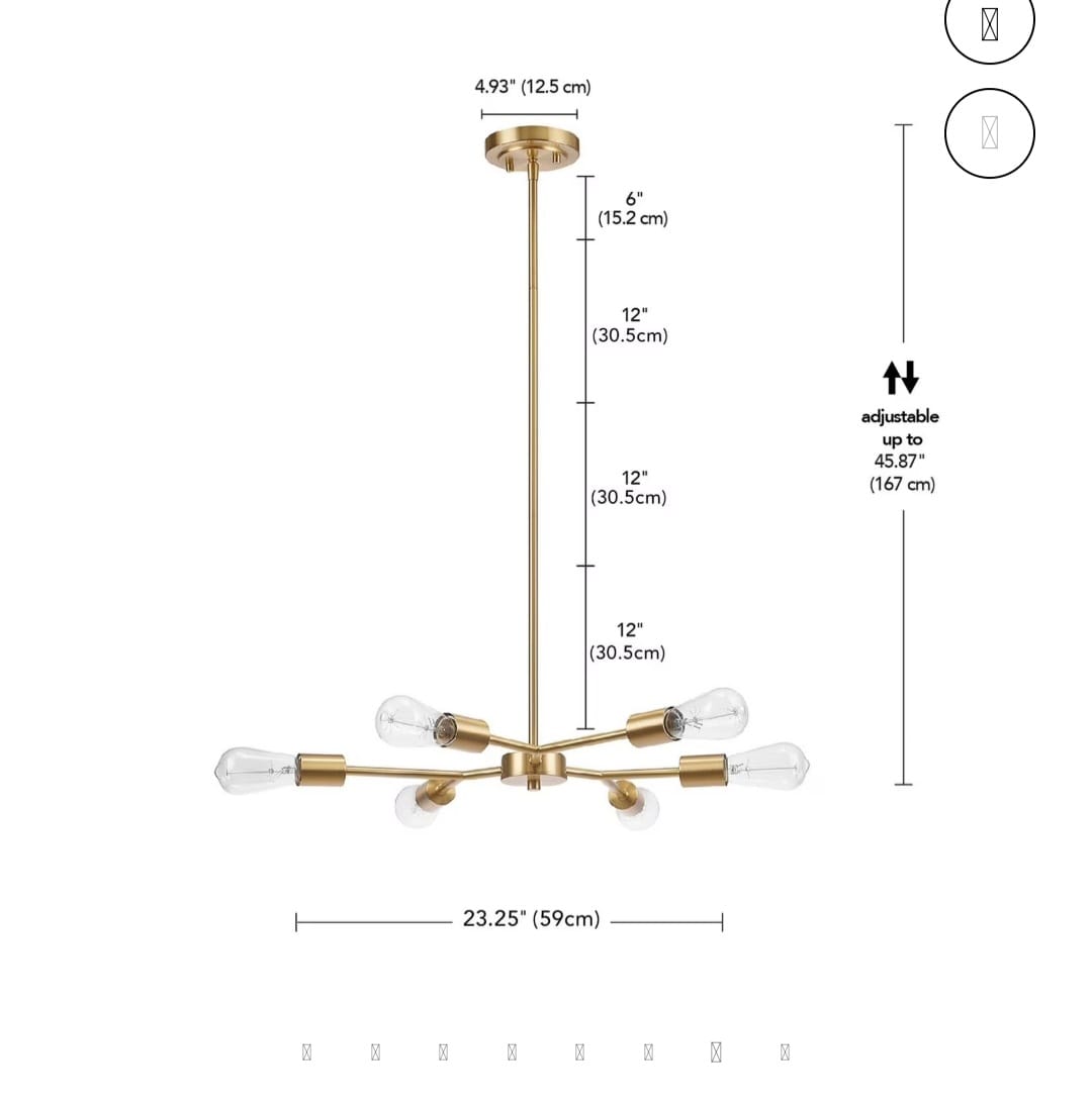 Socket Brass Chandelier