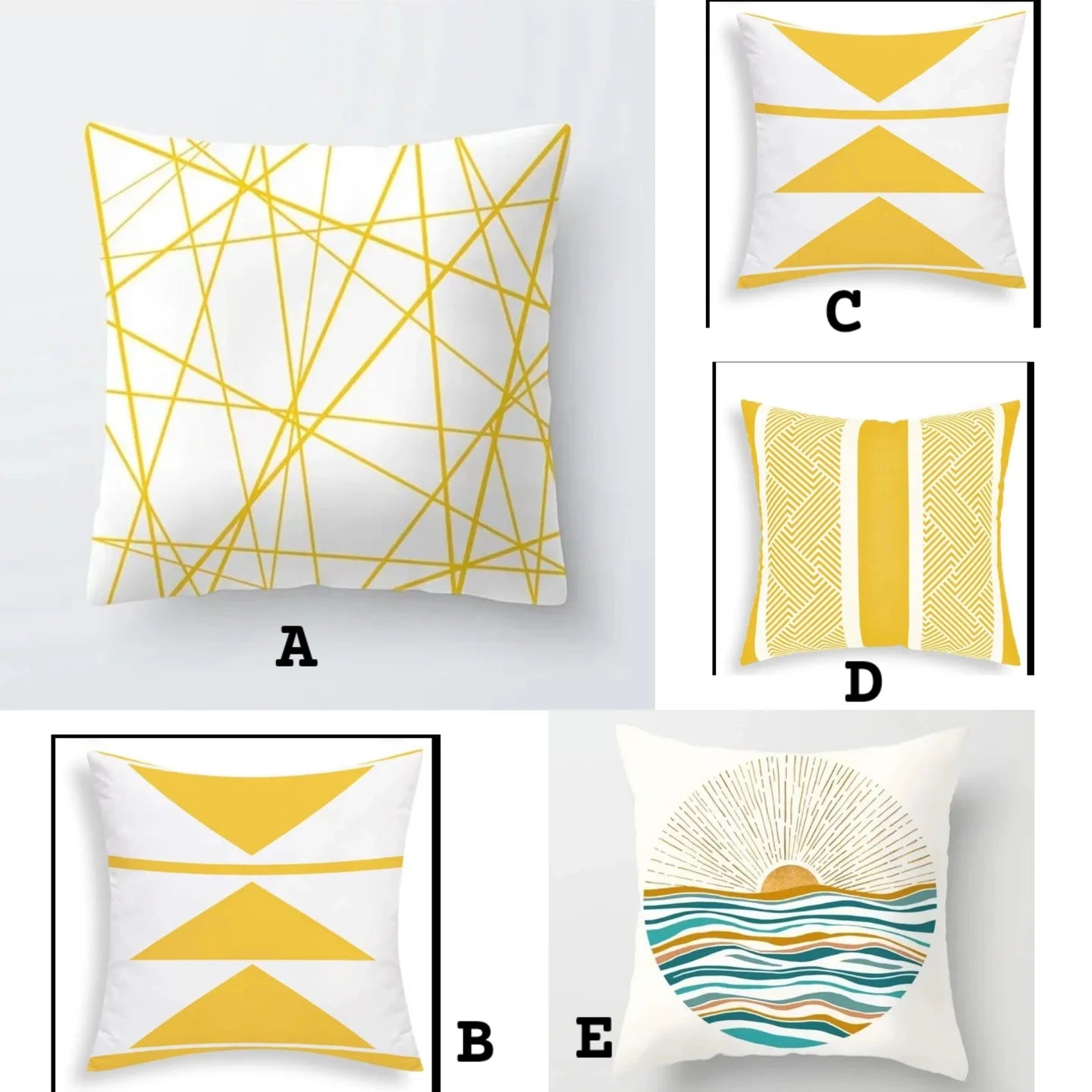 Sun and Sea Throw Pillow Cover