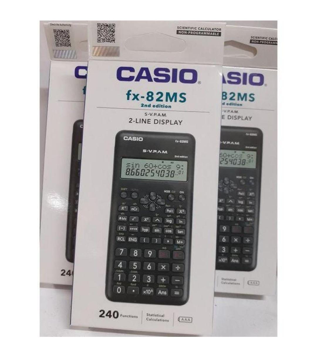 Casio FX-82MS Scientific Calculator with 2-Line Display for School and College