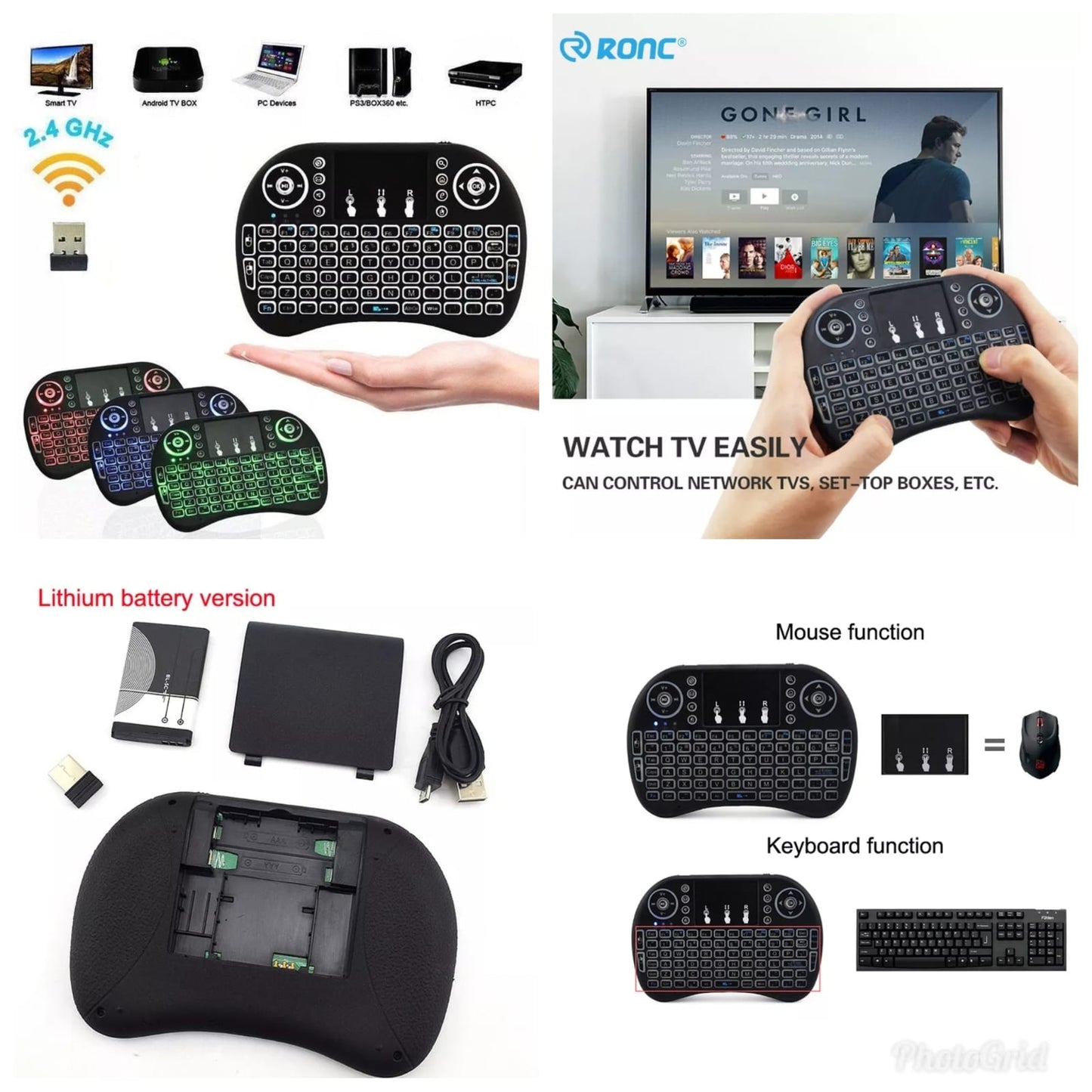 Wireless bluetooth keyboard mouse pad