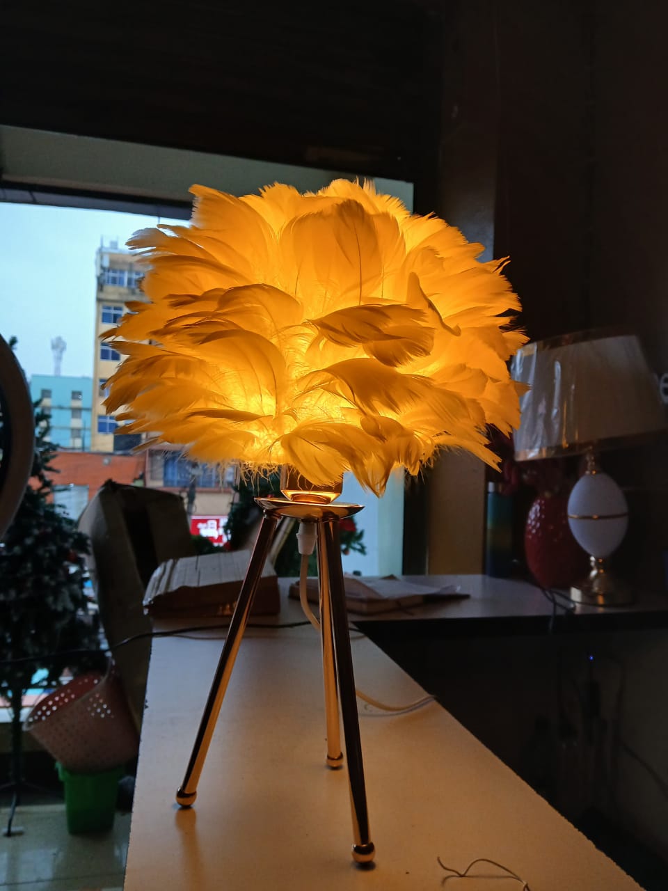 Night Feather LED Lamp