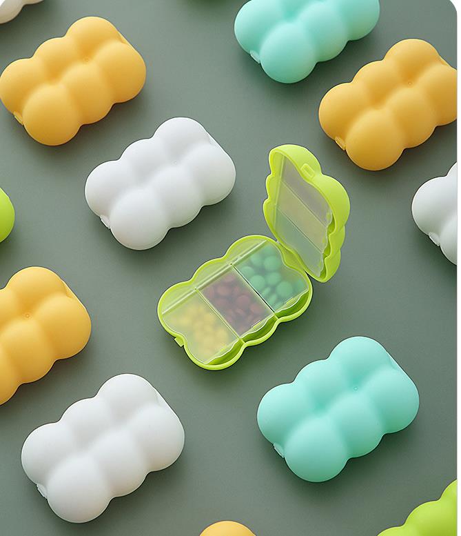 Mini Portable Cloud-Shaped Travel Pill Case and Organizer