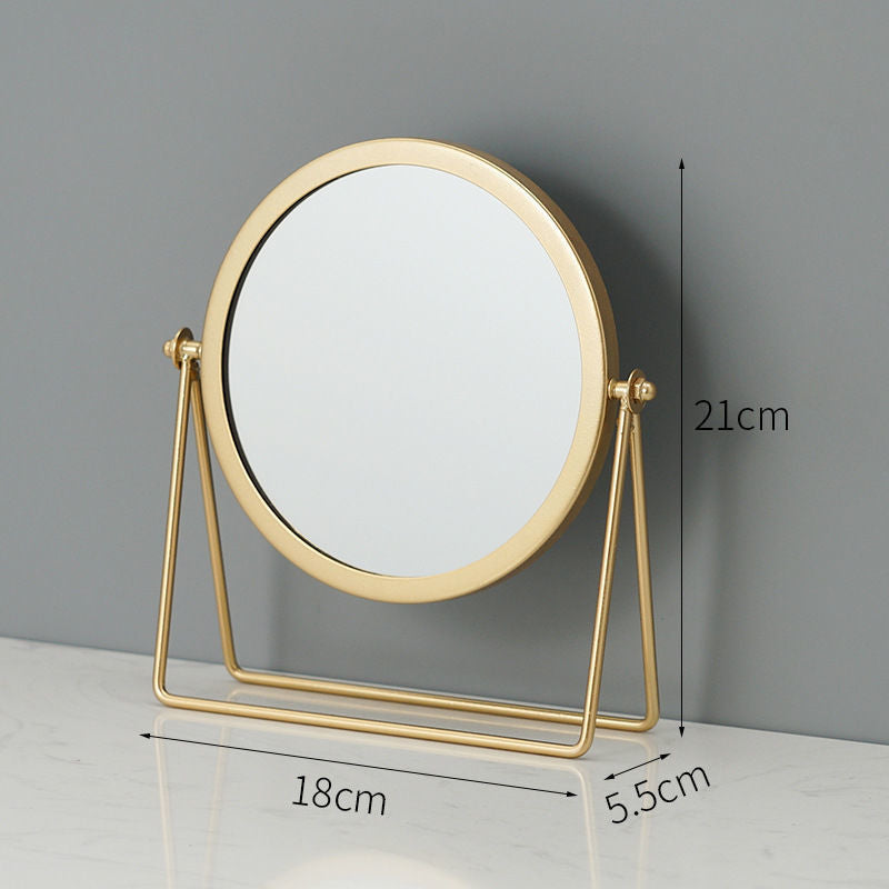 Modern Gold Framed Desktop Vanity and Decor Mirror