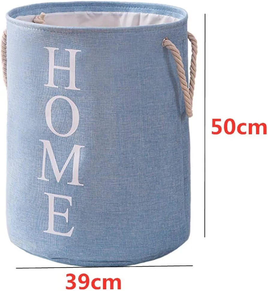 Round Cotton Linen Laundry Basket