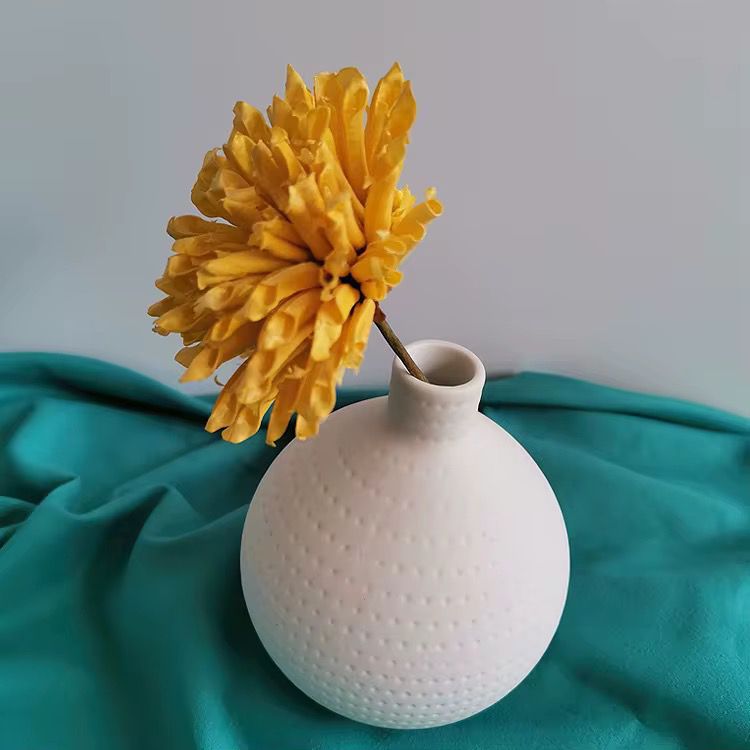 Small White Ceramic Vase