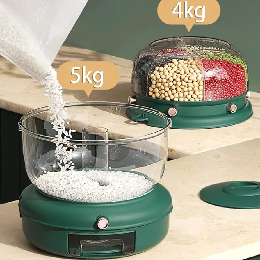 Double compartment cereal dispenser