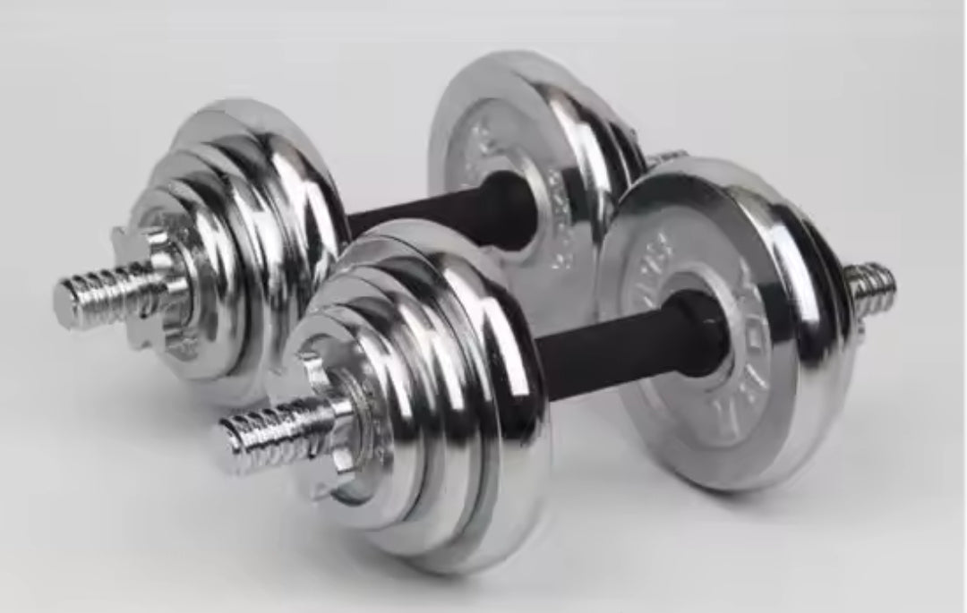 Chrome dumbell per hand