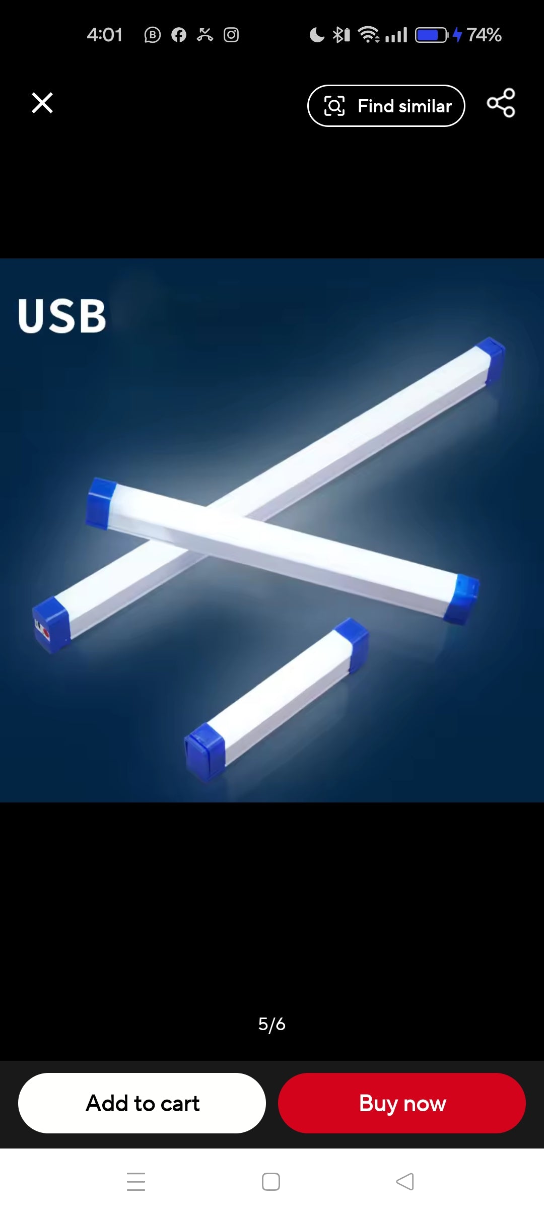 15CM Portable LED Rechargeable Bulb 20W