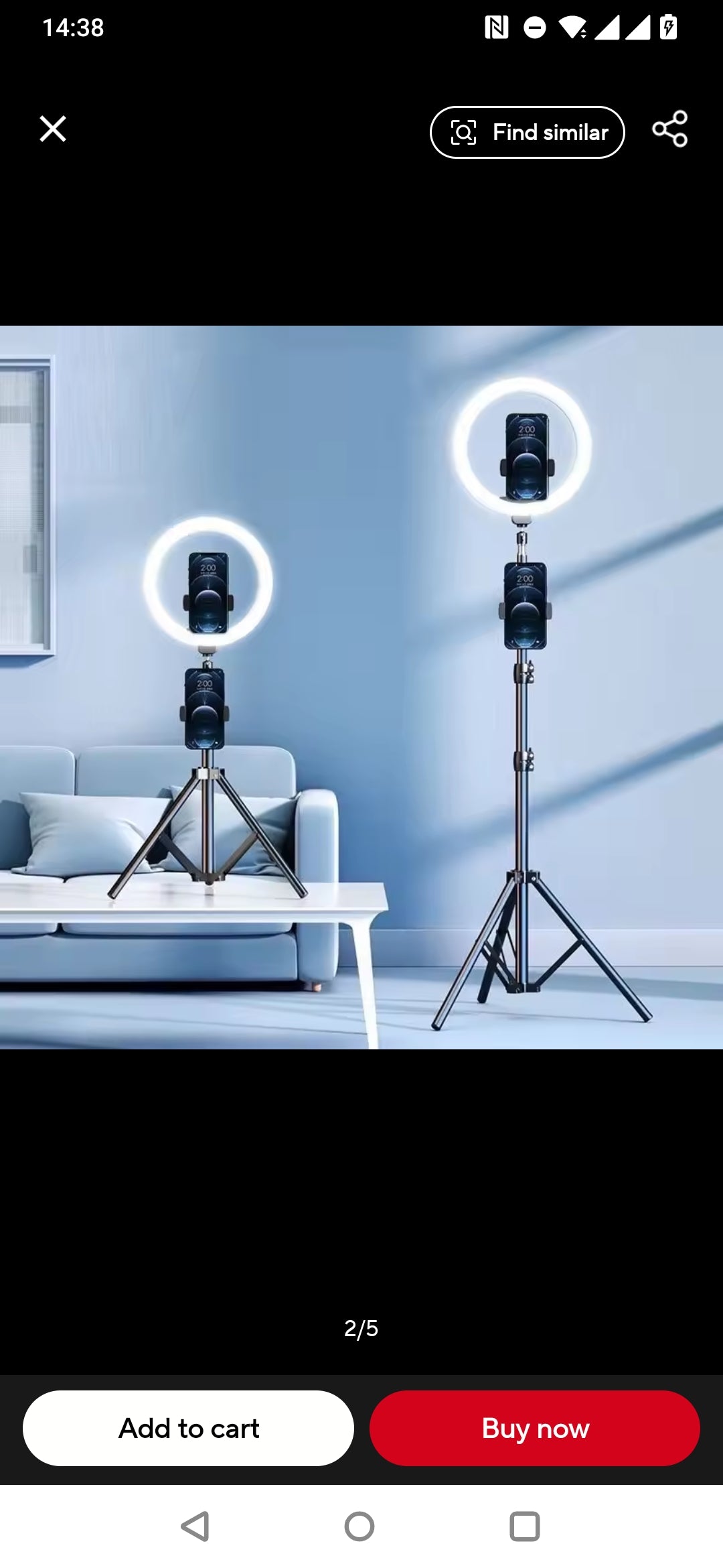 Ring Fill Light with Adjustable Tripod Stand