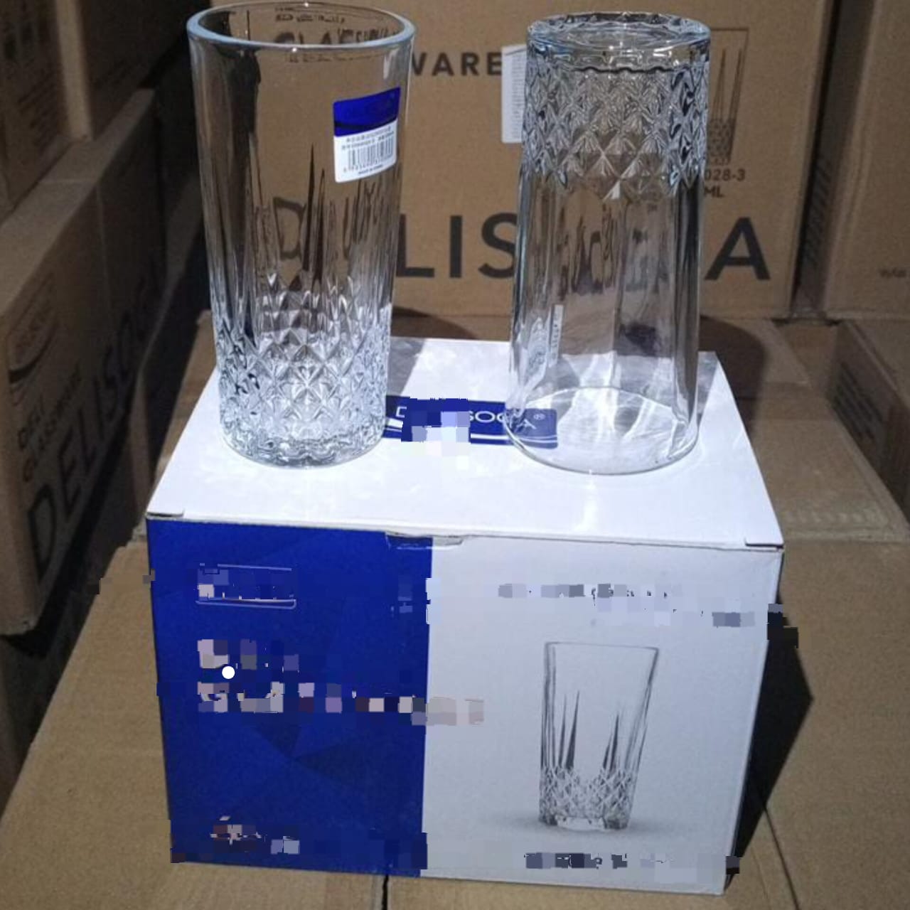6pc long juice glass set