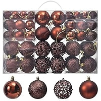 100Pc Chocolate Brown Christmas Tree Decor Balls Set