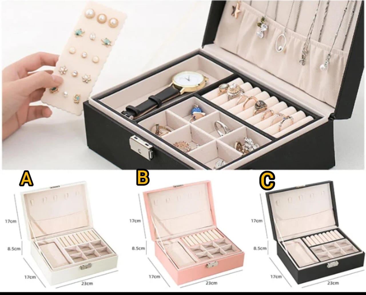 Jewelry storage box organizer