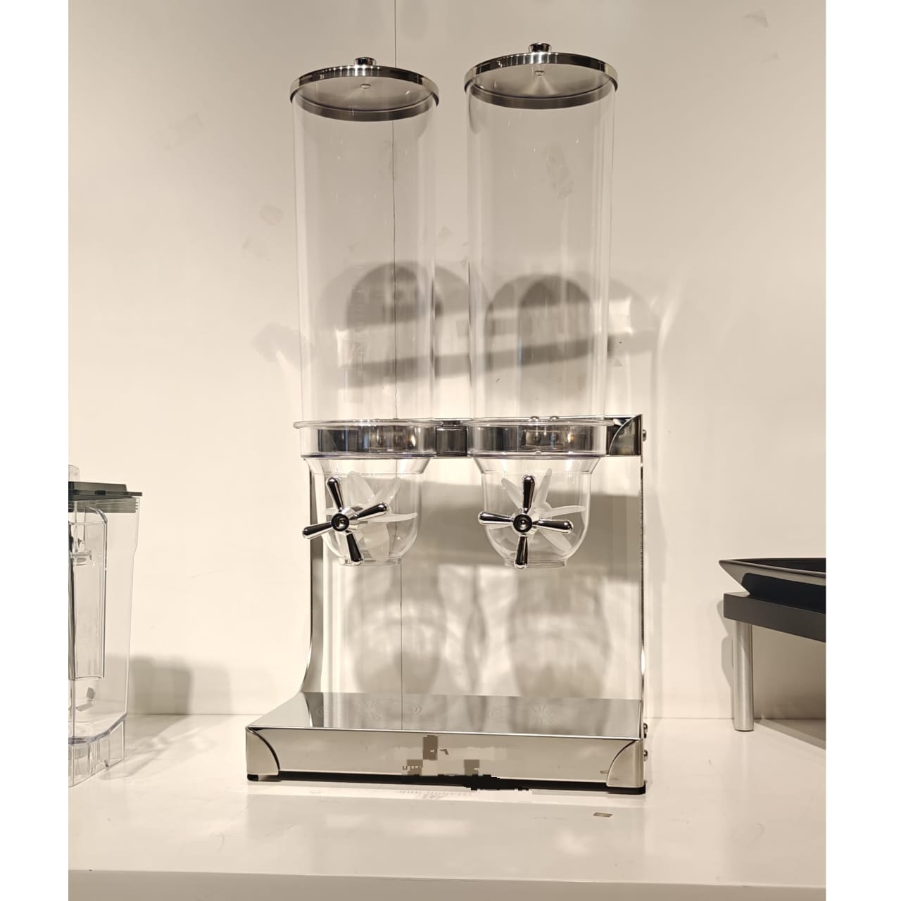 Double Wall Mount Cereal and Dry Food Dispenser with Metal Stand